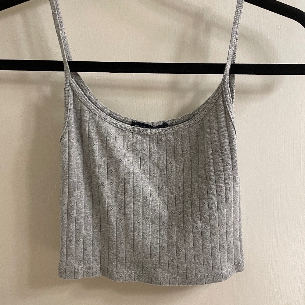 Brandy Melville Gray Cropped Tank (Never Worn)